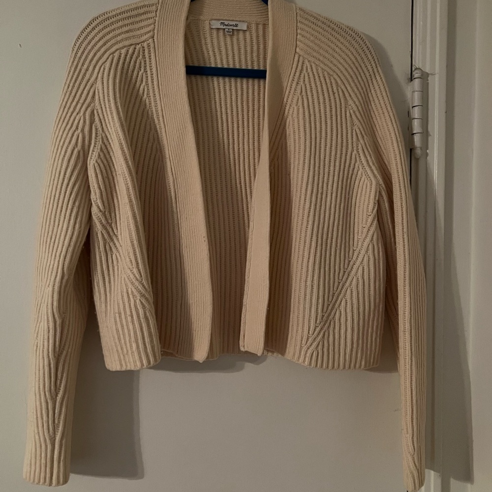 Madewell off-white cropped sweater